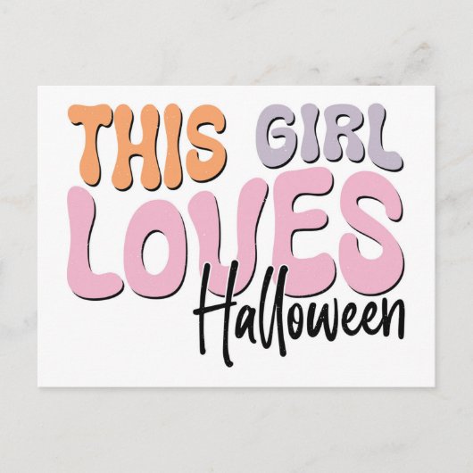 Dieses Mädchen Lieben Halloween Postkarte (Vorderseite)