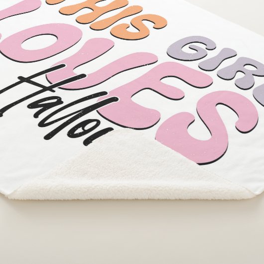 Dieses Mädchen Lieben Halloween Sherpadecke (3/4)