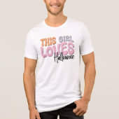 Dieses Mädchen Lieben Halloween Tri-Blend Shirt (Vorderseite)