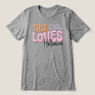 Dieses Mädchen Lieben Halloween Tri-Blend Shirt