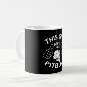 "Dieses Mädchen Lieben ihr pitbull " Kaffeetasse (Vorderseite Links)