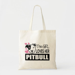 Dieses Mädchen-Lieben ihr Pitbull Tragetasche