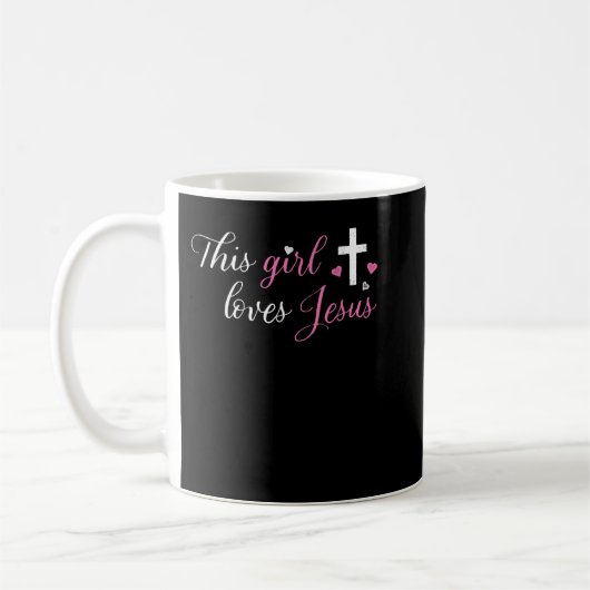 Dieses Mädchen Lieben Jesus Christliche Frauen Gla Kaffeetasse (Links)