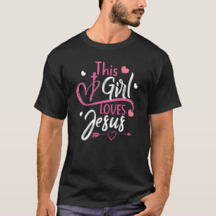 Dieses Mädchen Lieben Jesus Christliche Frauen Gla T-Shirt