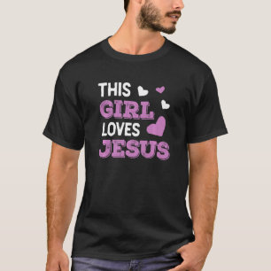 Dieses Mädchen Lieben Jesus Religious Women Faith T-Shirt