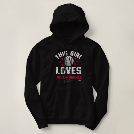 Dieses Mädchen Lieben Jose Ramirez Cleveland MLBPA Hoodie (Design vorne)