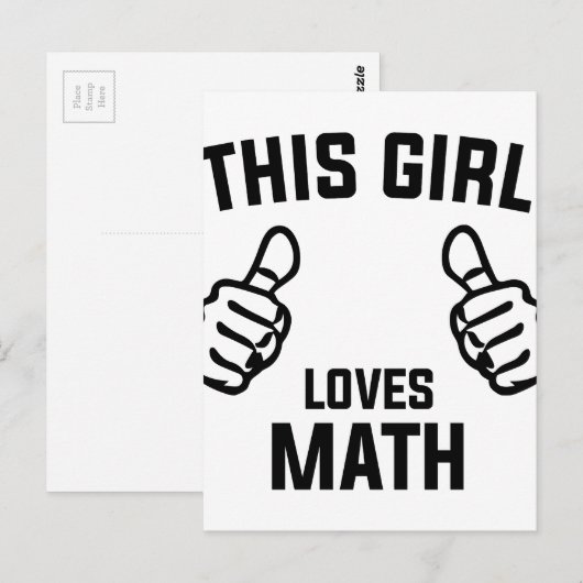 Dieses Mädchen Lieben Math Postkarte (Vorne/Hinten)