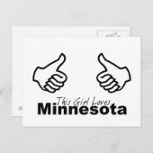 Dieses Mädchen Lieben Minnesota Postkarte (Vorne/Hinten)