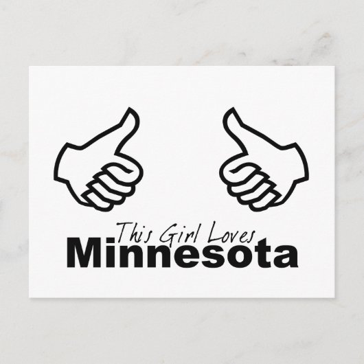 Dieses Mädchen Lieben Minnesota Postkarte (Vorderseite)