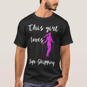 Dieses Mädchen Lieben Seil springen Fitness Seil J T-Shirt