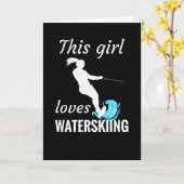Dieses Mädchen Lieben Wasserski| Wasserski Karte (Gelbe Blume)