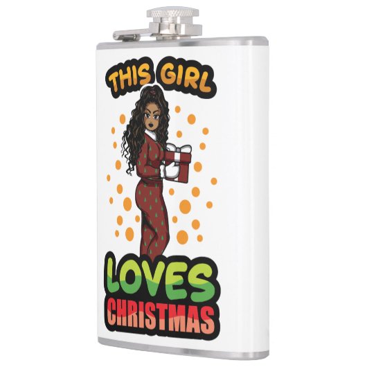 Dieses Mädchen Lieben Weihnachten Pajama Melanin S Flachmann (Links)