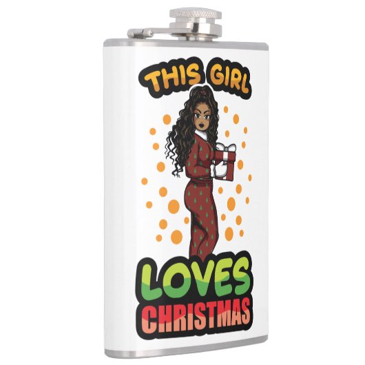 Dieses Mädchen Lieben Weihnachten Pajama Melanin S Flachmann (Rechts)