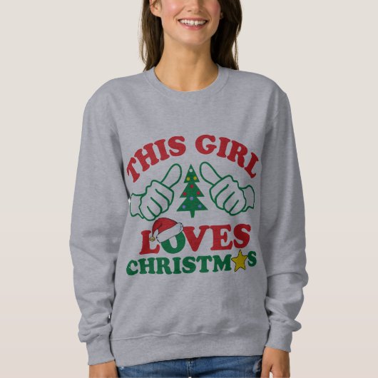 Dieses Mädchen Lieben Weihnachten Sweatshirt (Vorderseite)