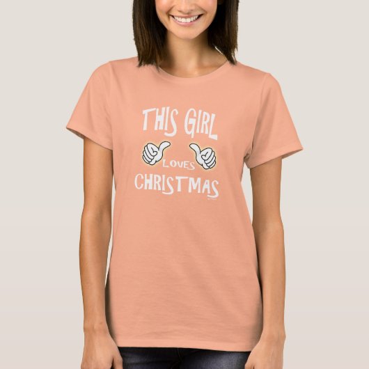 Dieses Mädchen Lieben Weihnachten T-Shirt (Vorderseite)