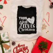 Dieses Mädchen Lieben Weihnachts-Herz White Typogr T-Shirt