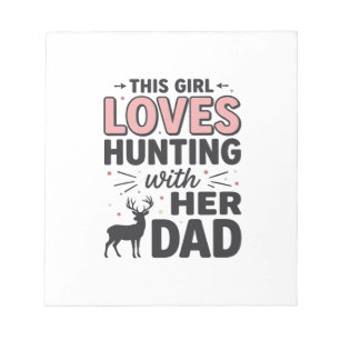 Dieses Mädchen liebt die Jagd mit ihrem Vater Vint Notizblock