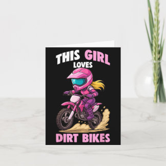Dieses Mädchen liebt Dirt Bikes Motocross Karte
