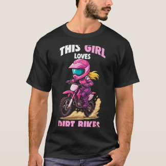 Dieses Mädchen liebt Dirt Bikes Motocross T-Shirt