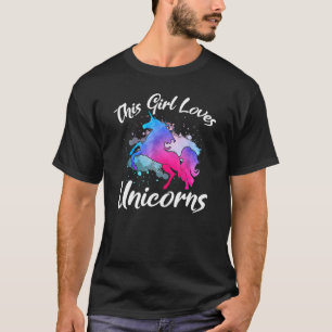 Dieses Mädchen liebt Einhörner Magische Tierlegend T-Shirt