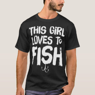 Dieses Mädchen liebt es zu angeln - Angelfreundin T-Shirt