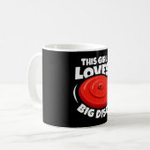 Dieses Mädchen liebt große Discs Frisbee-Zeug für  Kaffeetasse (Vorderseite Links)