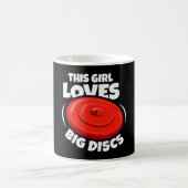 Dieses Mädchen liebt große Discs Frisbee-Zeug für  Kaffeetasse (Mittel)
