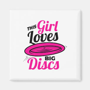 Dieses Mädchen liebt große Scheiben Frisbee-Shirt Magnet