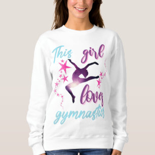 Dieses Mädchen liebt Gymnastik Stars Sprung Sweatshirt