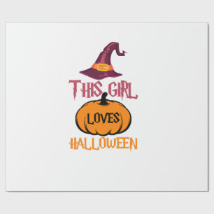Dieses Mädchen liebt Halloween - Halloween-Geschen Geschenkpapier