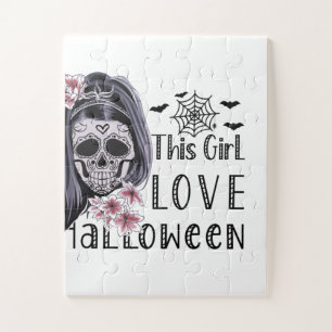 Dieses Mädchen liebt Halloween Puzzle