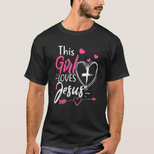 Dieses Mädchen liebt Jesus Christliche Frauen Glau T-Shirt