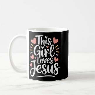 Dieses Mädchen liebt Jesus Geschenk für christlich Kaffeetasse
