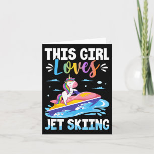 Dieses Mädchen liebt Jet-Ski-Fahren Jet-Ski-Mädche Karte