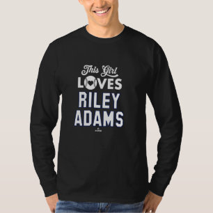 Dieses Mädchen liebt Riley Adams Washington Baseba T-Shirt