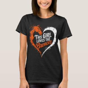 Dieses Mädchen liebt Rodeo Bucking Bronc Reiten He T-Shirt