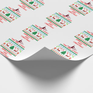 Dieses Mädchen liebt Turnen und Weihnachten Geschenkpapier