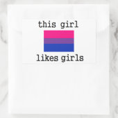Dieses Mädchen mag Bisexuelle Bi Prix Sticker (Tasche)