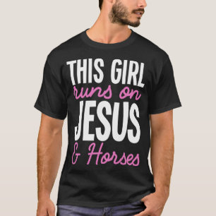 Dieses Mädchen rennt auf Jesus und Pferden Niedlic T-Shirt