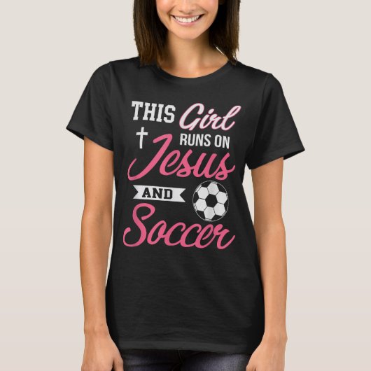 Dieses Mädchen spielt auf Jesus und Fußball für Fr T-Shirt (Vorderseite)