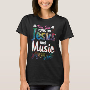 Dieses Mädchen spielt auf Jesus und Musik für Frau T-Shirt