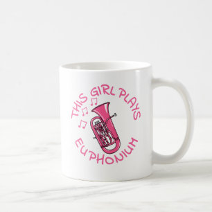 Dieses Mädchen spielt Euphonium, Musikerin der Bra Kaffeetasse