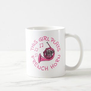 Dieses Mädchen spielt französisches Horn, Musikeri Kaffeetasse