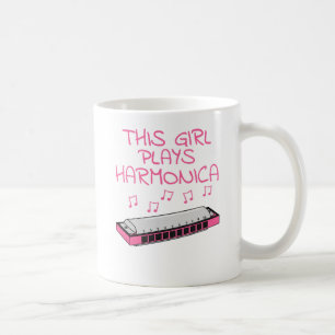 Dieses Mädchen spielt Harmonica, Musikerin Kaffeetasse