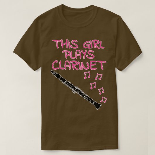 Dieses Mädchen spielt Klarinette Frau Clarinetist T-Shirt (Design vorne)