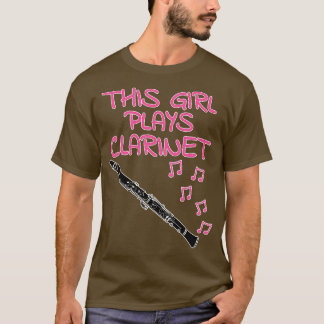 Dieses Mädchen spielt Klarinette Frau Clarinetist T-Shirt