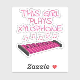 Dieses Mädchen spielt Xylophone, Perkussionistin Aufkleber