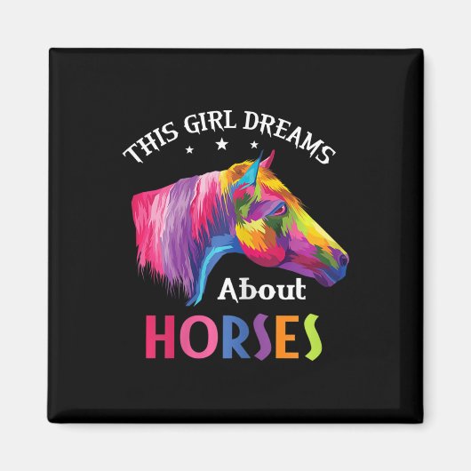 Dieses Mädchen träumt vom Reiten Magnet (Vorne)