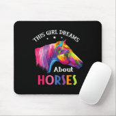 Dieses Mädchen träumt vom Reiten Mousepad (Mit Mouse)