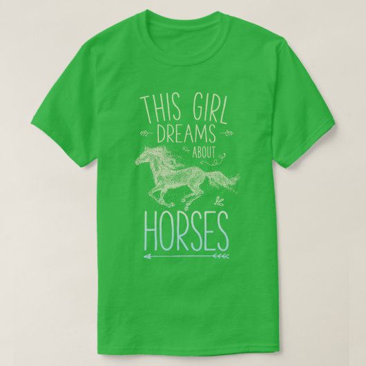 Dieses Mädchen träumt vom Reiten T-Shirt (Design vorne)